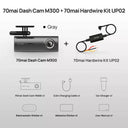 70mai Dash Cam M300 Car DVR: Enhanced Night Vision Safety  ourlum.com M300 Gray n HW Kit Poland No SD Card