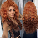 Blonde Ombre Voluminous Curls Wig Stylish Hairpiece for Women