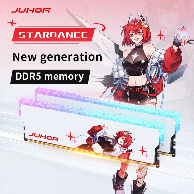 JUHOR Memoria Ram RGB DDR5 16GB 6800MHz 16GBx2  UDIMM Desktop UDIMMRAM PC Computer Memory Hynix Chip