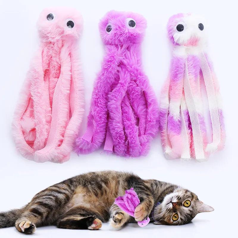 Cute Octopus Plush Cat Toy: Interactive, Bite-Resistant Fun for Playful Pets  ourlum.com   