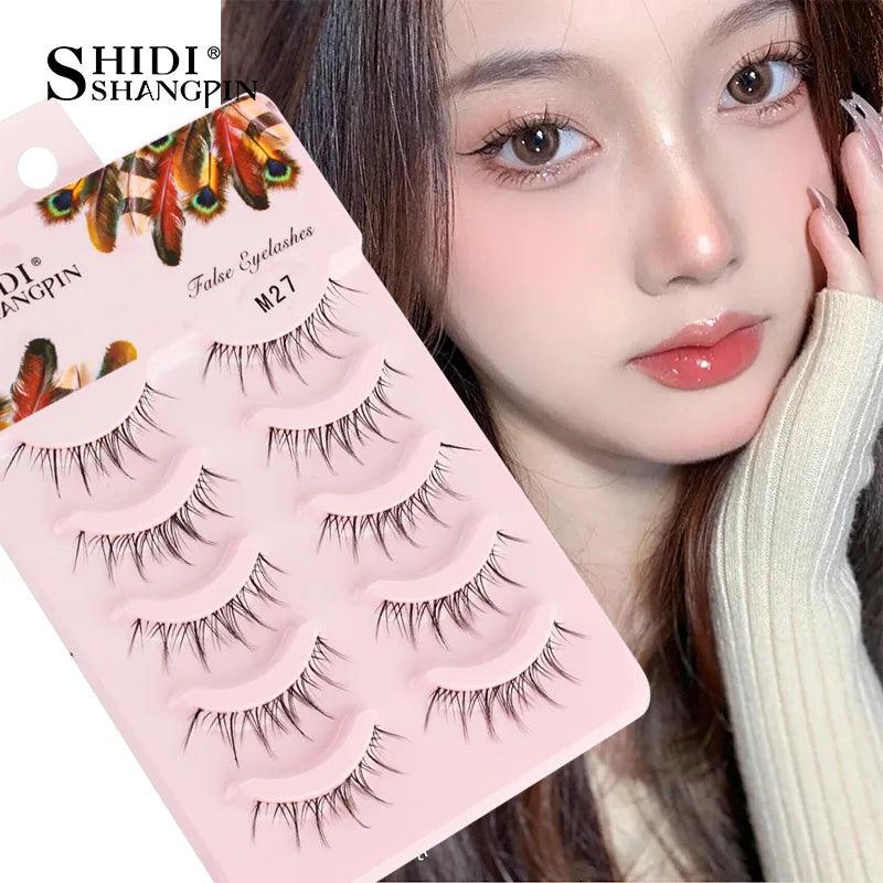 Anime-Inspired 3D Faux Mink Eyelash Set - Luxurious Multi-Layered & Reusable Lashes