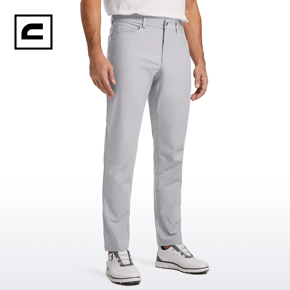 CRZ YOGA Men's All Day Comfy Golf Pants with 5-pocket - 32" Quick Dry Lightweight Casual Work Stretch Pants