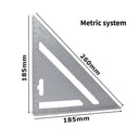 7-Inch Triangle Ruler: Ultimate Carpenter Tool for Precise Measurements  ourlum.com Silver Metric system  