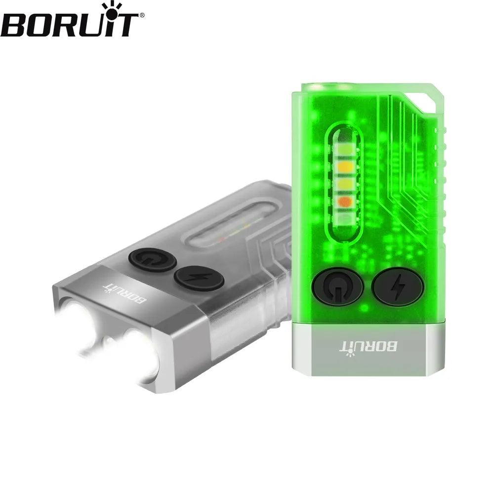 BORUiT V10 EDC Keychain Flashlight: Versatile Mini Torch with UV Light  ourlum.com   