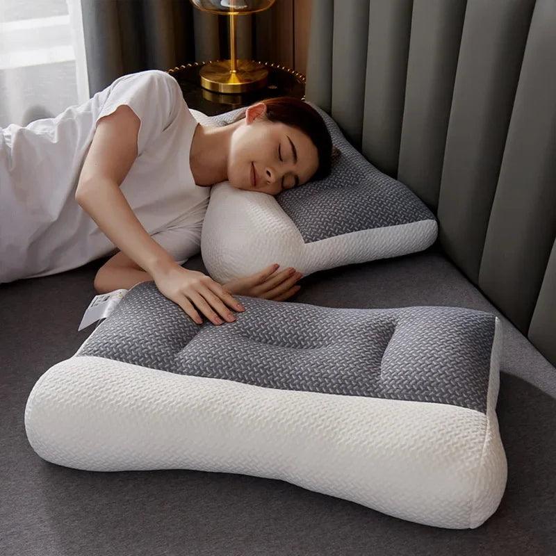 Orthopedic Cervical Contour Pillow for Neck Pain Relief - Ergonomic Memory Foam Support for All Sleep Positions