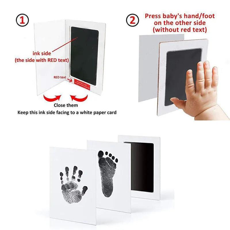 Baby Hand and Footprint Inkless Print Kit with Photo Frame - Perfect Shower Gift  ourlum.com   