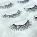 NEW 3Pairs Mink Lashes 3D Mink Eyelashes Invisible Band Natural Black Mink False Eyelash Full Strip cilios posticos Reusable  ourlum.com 3pairsC14  