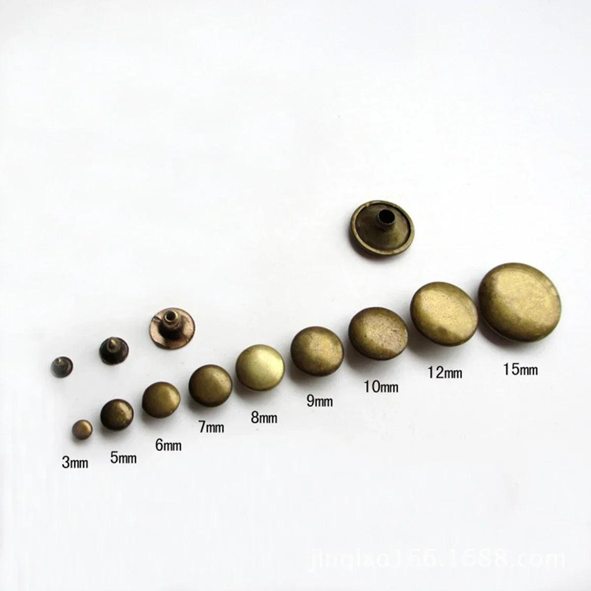 Metal Rivets Studs Round Rivet for Leather Craft Bag Garments Hat Shoes Pet Collar  ourlum.com   