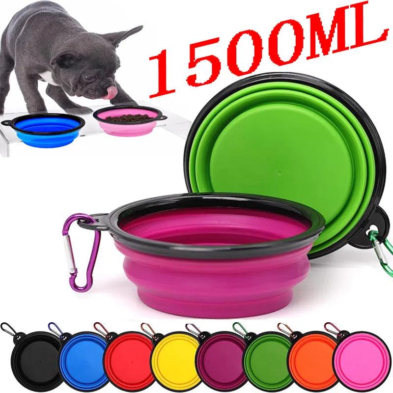 Portable Silicone Dog Bowl: Soft, Easy-Clean, Travel Feeder  ourlum.com   