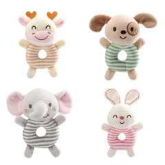 Baby Rattle Toys: Plush Cartoon Animals for Infant Development