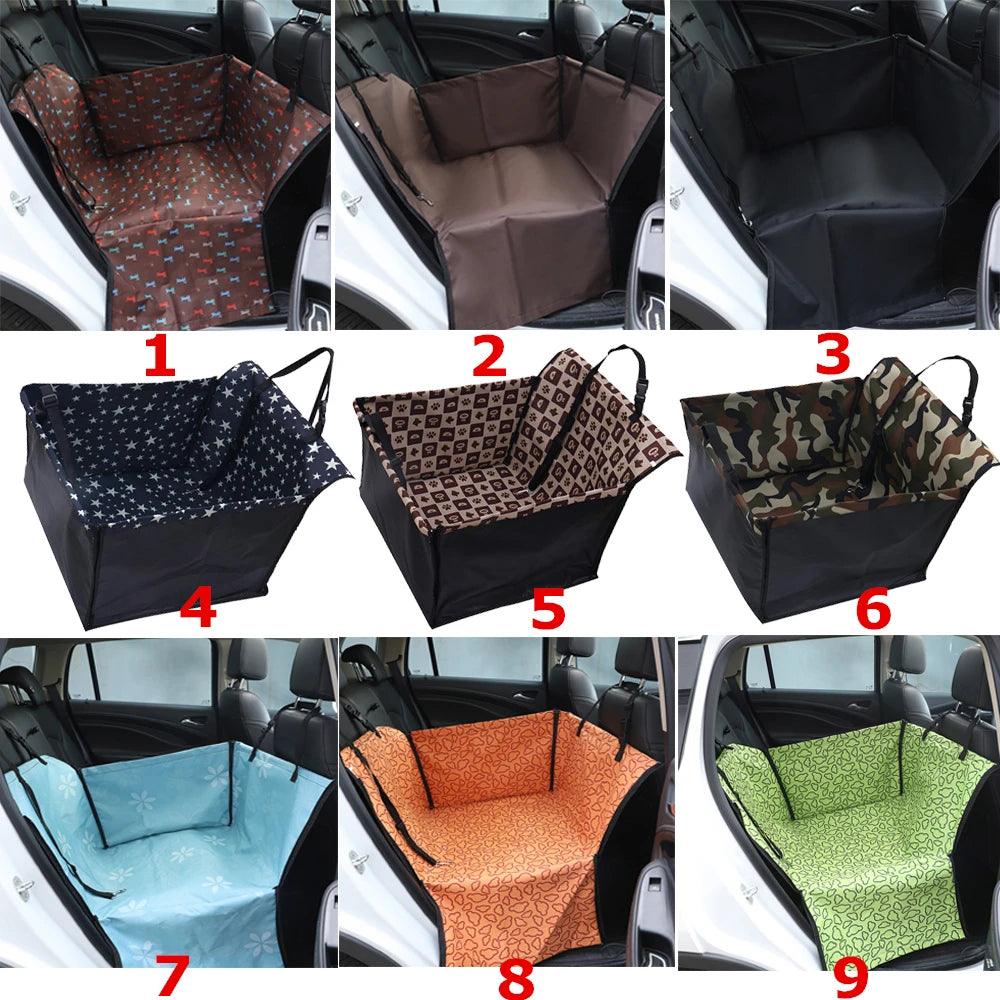 Car Seat Protector for Pets - Waterproof Single Seat Cover with Hammock and Cushion  ourlum.com   