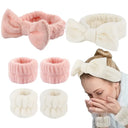 3Pcs Bow Headband Wristband Set For Women Girls Yoga