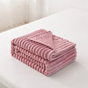 1pc Solid Color Flannel Blanket Soft Warm Throw Blanket Cozy