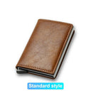 RFID Slim Leather Wallet: Stylish Card Holder with Protection