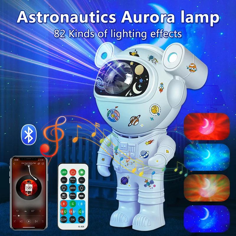 Kids Astronaut Nebula Galaxy DIY Projector Night Light with Remote Control - Inspire Your Child's Imagination!  ourlum.com   