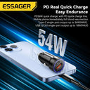 Essager USB Car Charger: Dual-Port Fast Charging for iPhone and Android  ourlum.com   