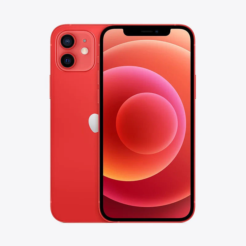 Original Apple 12 mini 64GB / 128GB / 256 ROM iPhone unlocks 5,4 inch OLED 5g screen a14 bionic chip with face ID camera 12mp  ourlum.com Red spain 256G