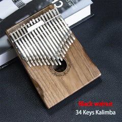34 Keys Kalimba Thumb Piano Wooden Mbira Musical Instruments Beginner Gift