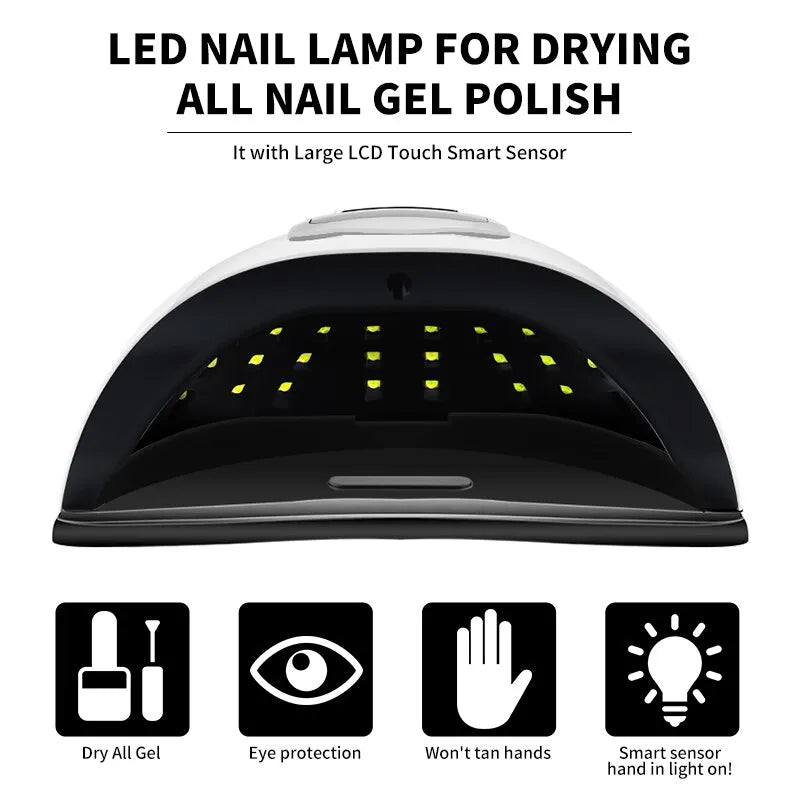 MAX UV LED Nail Drying Lamp: Quick Manicure with Auto Sensor - Gel Polish Machine