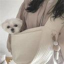 Handcrafted Canvas Pet Carrier Stylish and Breathable Design