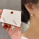 Chic Korean Claw Stud Earrings with Irregular Pearls