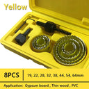 Woodworking Hole Saw Set Drill Bit Kit: Precision Tool for Various Boards & Metal  ourlum.com Yellow 8PCS 19-64mm  