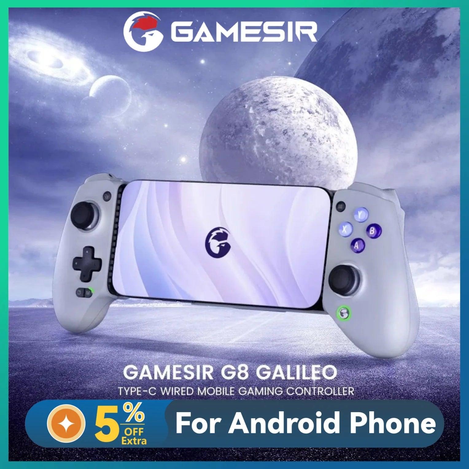 GameSir G8 Galileo Mobile Gaming Controller for iPhone 15 & Android - Hall Effect Joysticks, Pass-Through Charging, Customizable Buttons