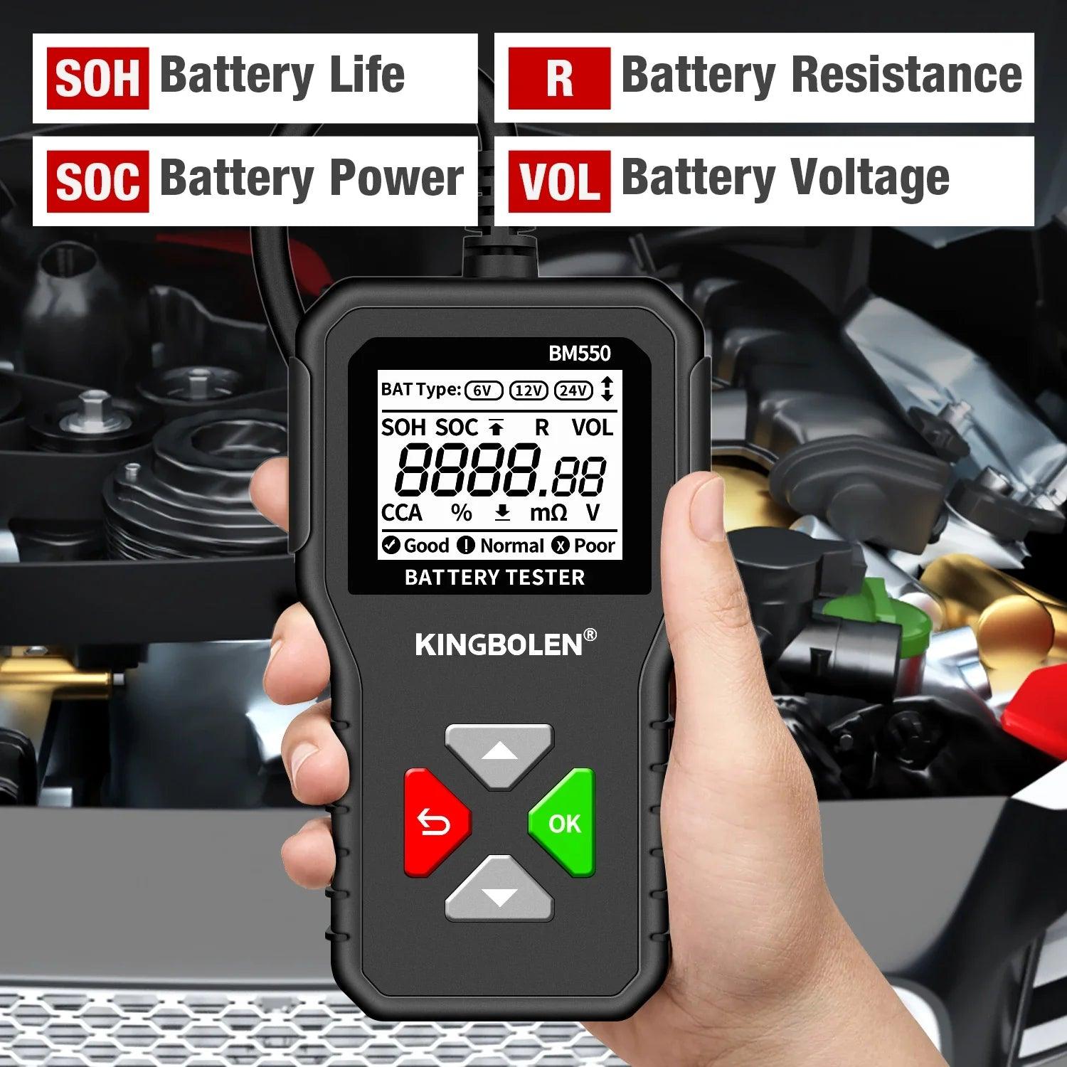 Car Battery Tester: Ultimate Diagnostic Tool for Vehicle Battery - KW208 Compatible  ourlum.com   