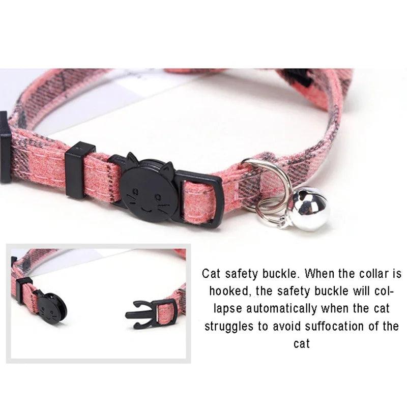 Bowknot Cat Bow Tie Collar with Bell: Stylish Breakaway Safety Collar  ourlum.com   