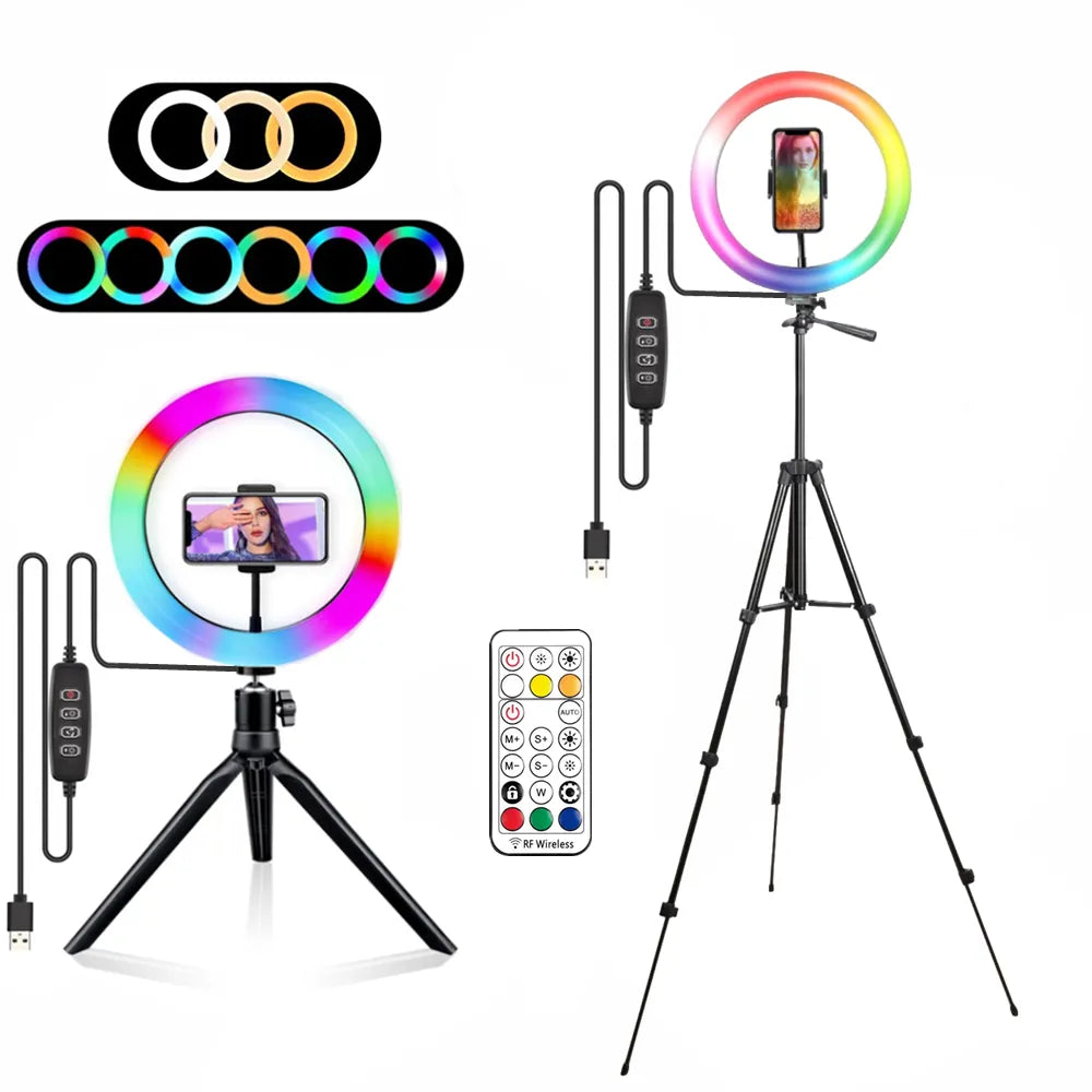 RGB Ring Light: Ultimate Smartphone Video Lighting Kit. Illuminate Your World!  ourlum.com   