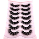 7/8/9/10Pairs Eyelashes Makeup Soft Fluffy 3D Mink False Eyelashes Thick HandMade Volume Mink Lashes Faux Cils Natural Fake Lash  ourlum.com Black 7pairs-AT-10  