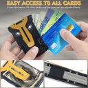 Card Holder RFID With Owl Eye Carbon Fiber Metal Wallet