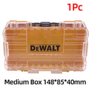 Stackable DEWALT Drill Parts Storage Box for Tool Organization