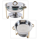 4L Stainless Steel Gold Warming Container Chafing Dish Food Warmer Food Insulation for Home Accessories