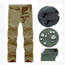 Men Winter Waterproof Climbing Skiing Trekking Fleece Pants