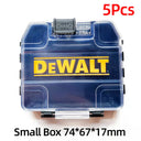 Stackable DEWALT Drill Parts Storage Box for Tool Organization