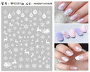 Festive Santa & Snowman Nail Art Stickers for Manicures