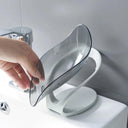 Leaf Design Soap Holder with Drainage Elegant Bathroom Accessory