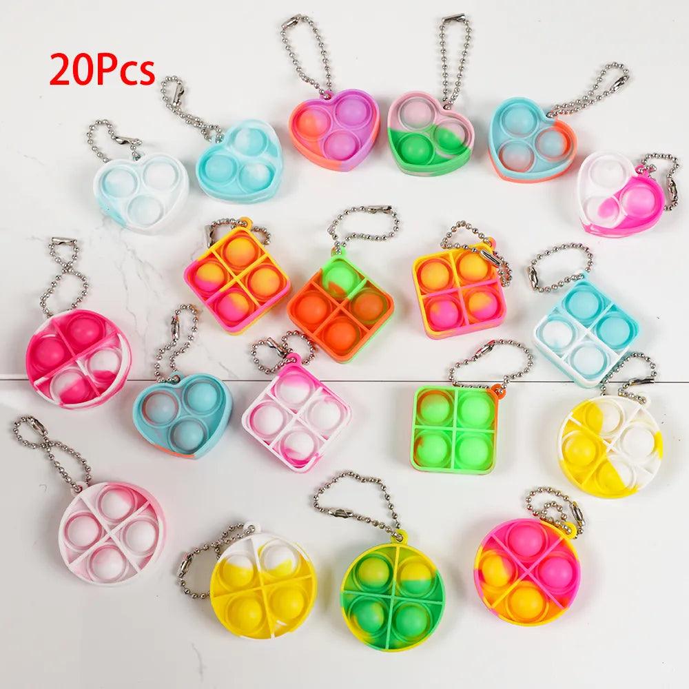 Mini Pop Keychain Fidget Toys for Toddler Sensory Stimulation  ourlum.com   