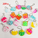 20 Mini Pop Keychain Fidget Toys for Toddler Sensory Fun