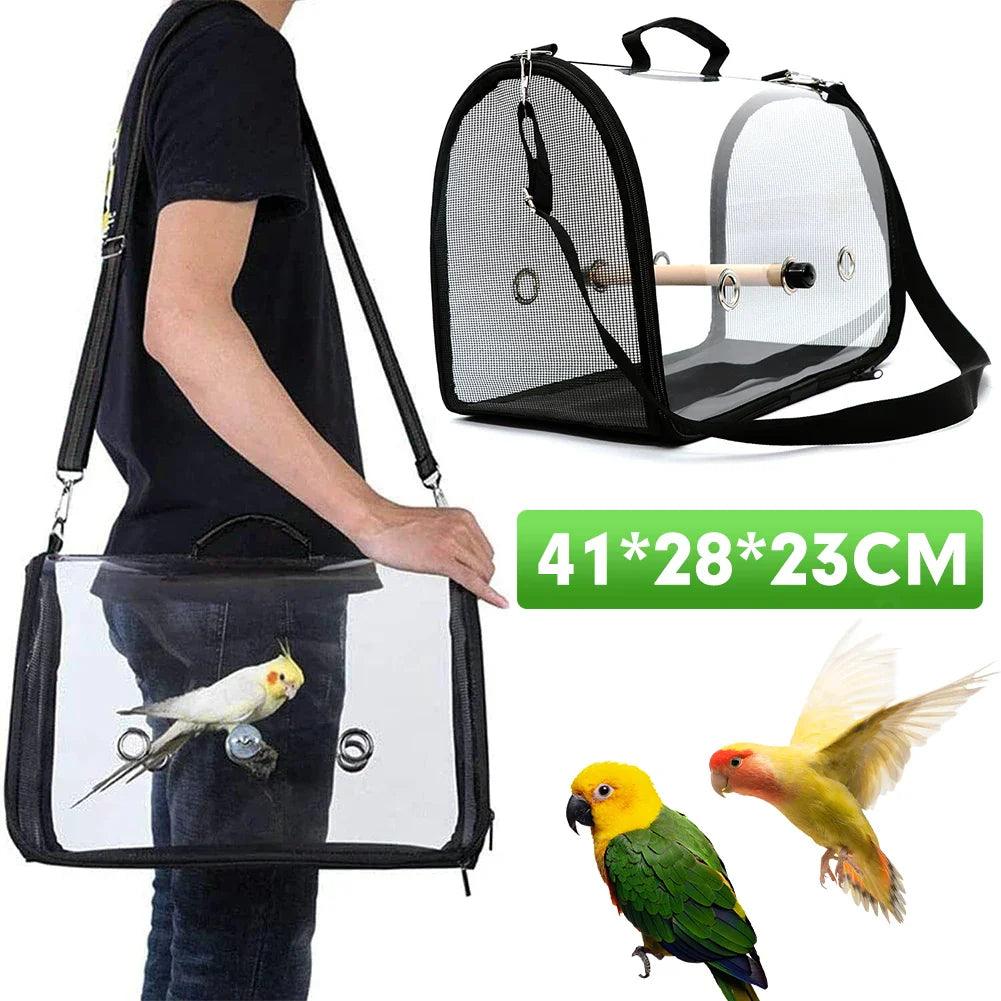 Bird Parrot Carrier Backpack: Lightweight Portable Panoramic Sunroof Design  ourlum.com   