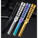 Butterfly Knife Comb - Stainless Steel Hair Styling Tool