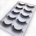 New Full 5 Pairs one box 3D Mink Hair False Eyelashes Natural Thick Long Eye Lashes Wispy Makeup Beauty Extension Tools H13  ourlum.com 5Pairs3dh-18  