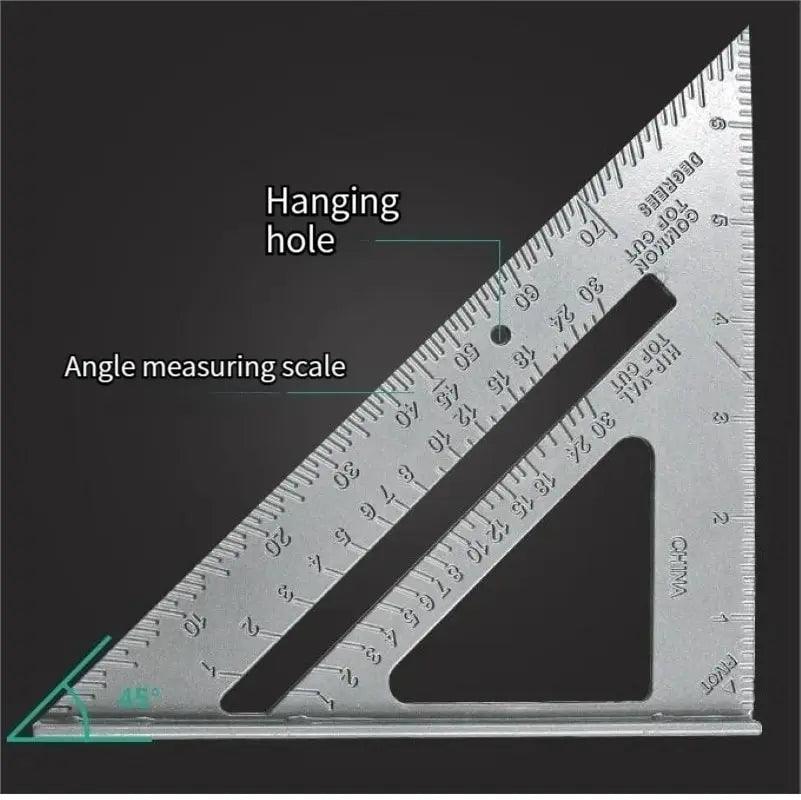 Aluminum Alloy Woodworking Triangle Ruler: Precision Tool for Woodwork  ourlum.com   