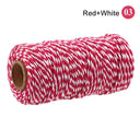 Cotton Macrame Cord Rope Twine String Crafts DIY Bohemia Wedding Decor  ourlum.com SLQ A03 Red White  