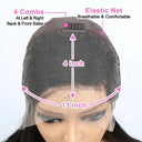 Premium Human Hair Lace Front Bob Wig - 4x4 Glueless Style