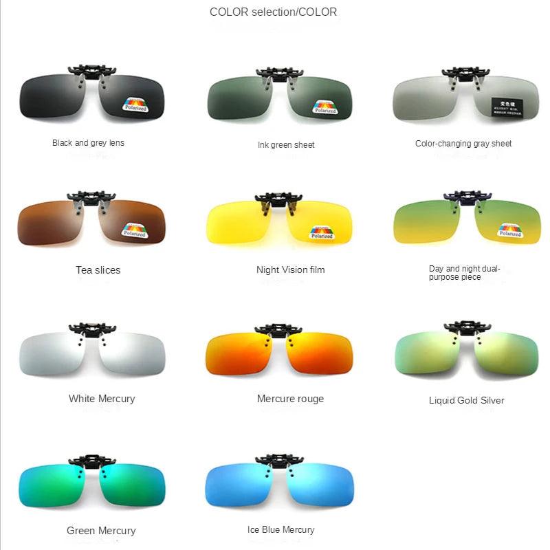 Myopia-Friendly Polarized Clip-On Sunglasses for Driving, Fishing, and Outdoor Activities