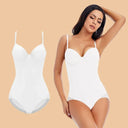 Silky Underwire White Bodysuit Shapewear for Women - Comfort & Confidence Boost