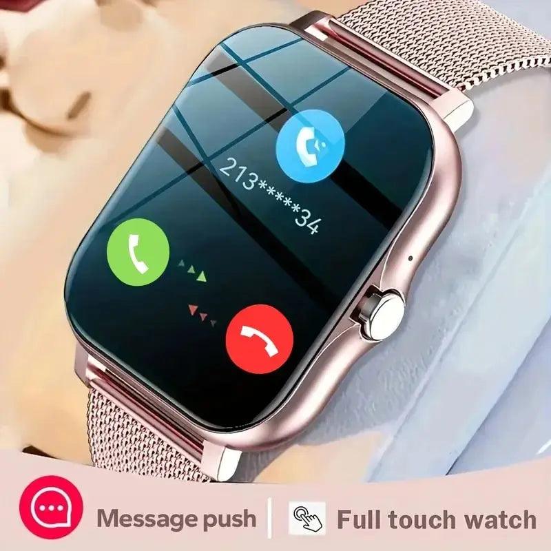 Health Tracker Smartwatch with Blood Oxygen/Pressure Monitoring and Bluetooth Calling, 1.44'' Color Screen - Men's and Women's Smart Watch  ourlum.com   