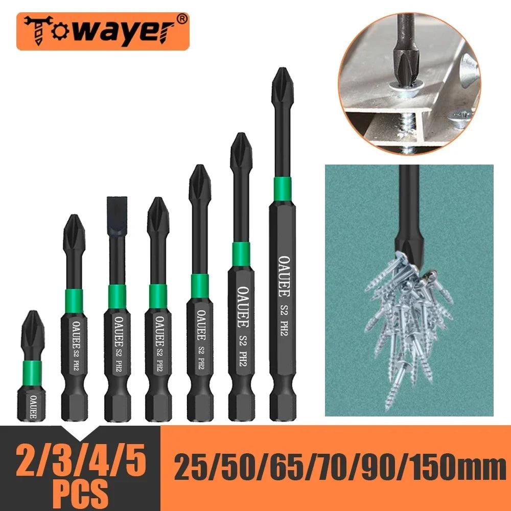 Magnetic Impact Cross Screwdriver Set: Durable Alloy Steel Bits for Electric & Manual Use  ourlum.com   